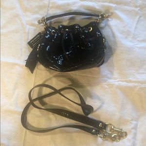 Coach Sequin Black Drawstring Purse